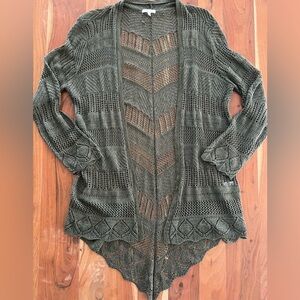 Maurice’s Open Stitch Diamond Shaped Hem Cardigan